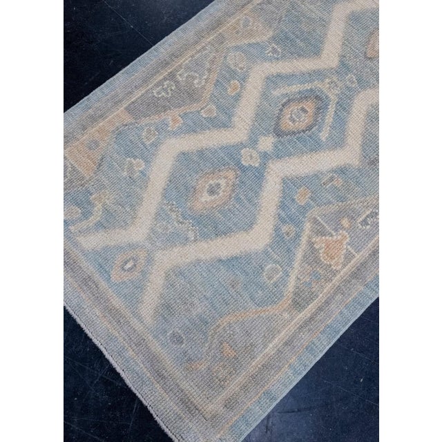 Turkish Turkish Oushak Runner Rug 2'9" x 9'7" For Sale - Image 3 of 8