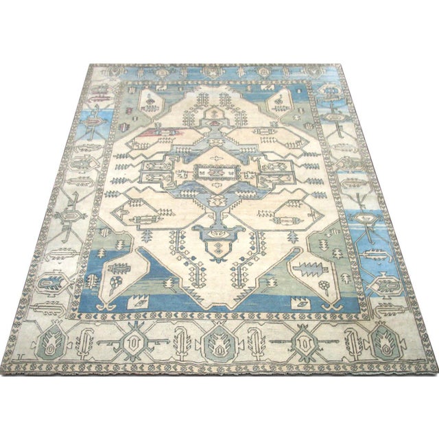 1960s Turkish Oushak Rug For Sale In Los Angeles - Image 6 of 6