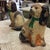 Pair of Mid 20th Century British Colonial Seated Dogs With Green Ties For Sale - Image 4 of 10