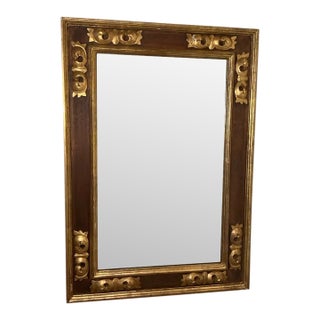 Antique Giltwood Mirror With Pomegranate Motifs, Italian Florentine Style, Circa 1920s For Sale