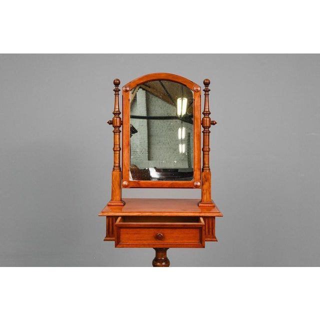 Gründerzeit Shaving Mirror in Walnut, Late 19th Century For Sale - Image 14 of 18