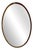 Large Oval Beech Wood Wall Mirror, 1960 For Sale