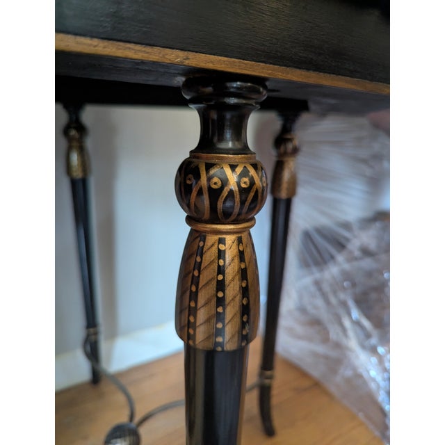 Metal 1960s Grand Victorian Style Brass and Copper Birdcage on Custom Made Designer Hexagon Table/ Stand For Sale - Image 7 of 15