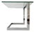 Vintage Postmodern Glass Side Table in Chrome from Gebra, Germany, 1980s For Sale