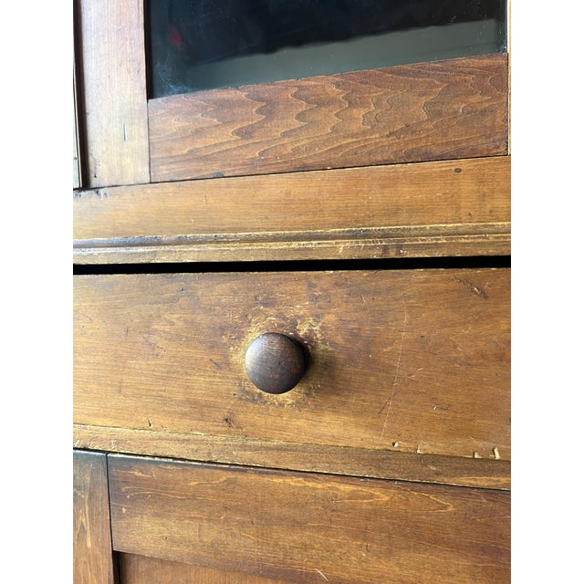 Antique Primitive Pine Hutch For Sale - Image 9 of 10