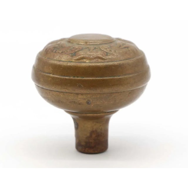 Traditional Antique Brass Corbin Flemish Entry Holland Door Knob For Sale - Image 3 of 4