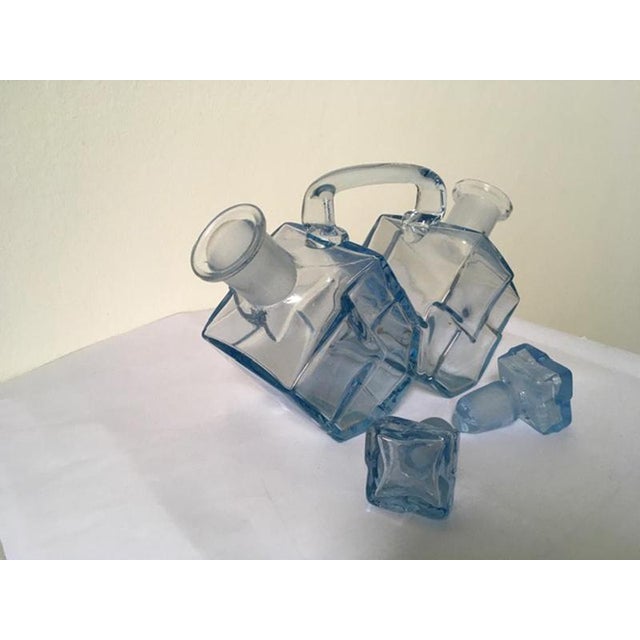 Italian Postmodern Blue Murano Glass Cruet, 1960s For Sale - Image 10 of 18