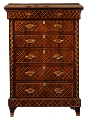 High Chest of Drawers in Mahogany & Oak, 1810