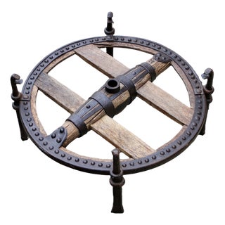 Antique Spanish Wheel Coffee Table For Sale