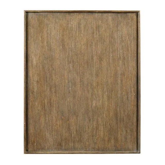 A rectangular galleried top rests over an apron rail drawer and squared gracefully tapering corner posts joined by a low...