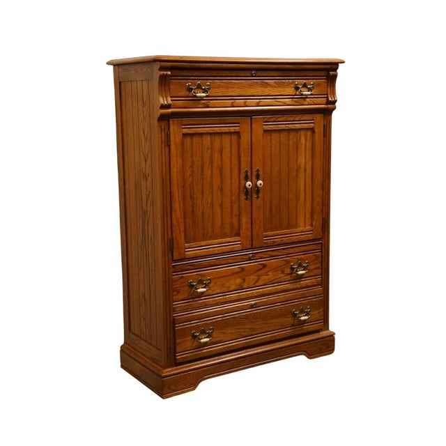 French Lexington Furniture Recollections Collection Rustic Country French 40" Door Chest 468-309 For Sale - Image 3 of 14