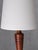 French Art Deco Tall Sculptural Table Lamp in Turned Oak with Ivory Shade, 1920s For Sale - Image 12 of 13