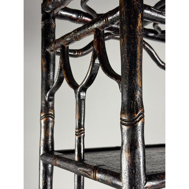 Black Bookcase in Faux Bamboo For Sale - Image 16 of 18