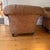 Wood Pair of Chesterfield Tufted Deep Club Chairs With Turned Wooden Legs and Brass Casters For Sale - Image 7 of 16