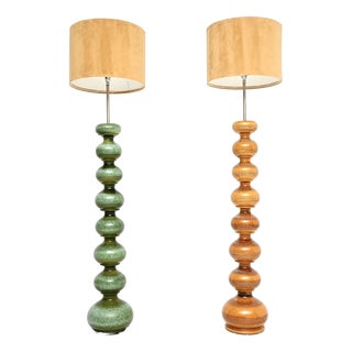 Vintage Ceramic Bubble Floor Lamps by Kaiser Leuchten from Kaiser-Leuchten, 1960, Set of 2 For Sale