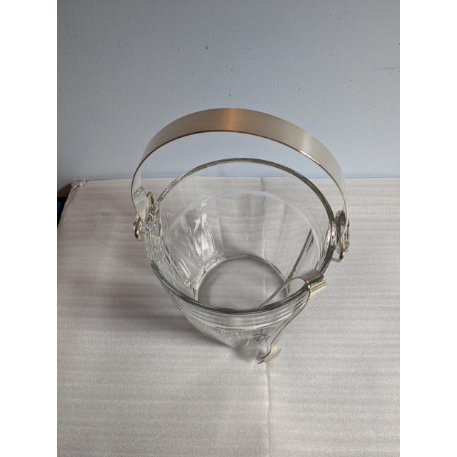 Mid-Century Modern Vintage Mid-Century Clear Pressed Glass Water Pail Ice Bucket Set - 3 Pieces For Sale - Image 3 of 16