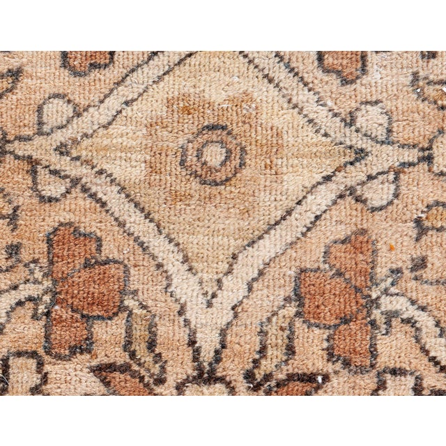 Persian Antique Beige, Brown, Botanic, Persian Kirman Hand-Knotted Wool Rug For Sale - Image 3 of 10