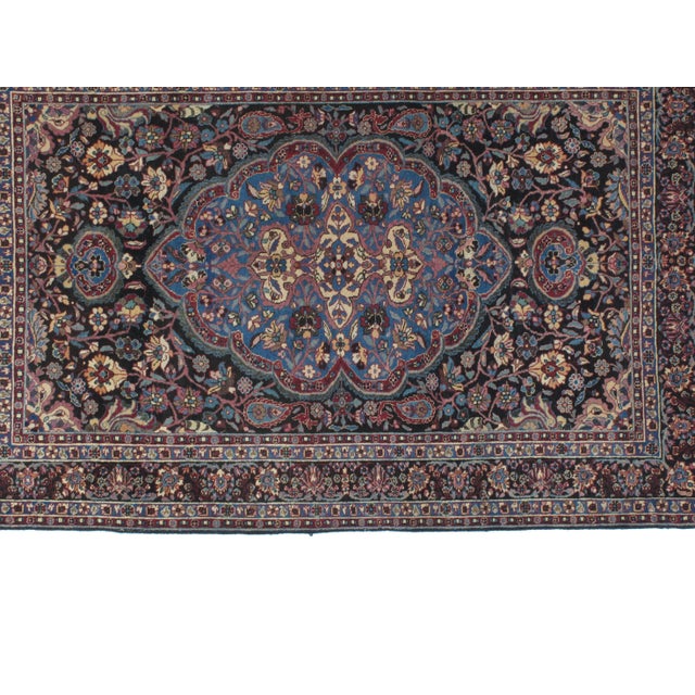 This masterpiece is a wool pile genuine handwoven antique North east Dorokhsh rug in excellent condition. The rug was made...
