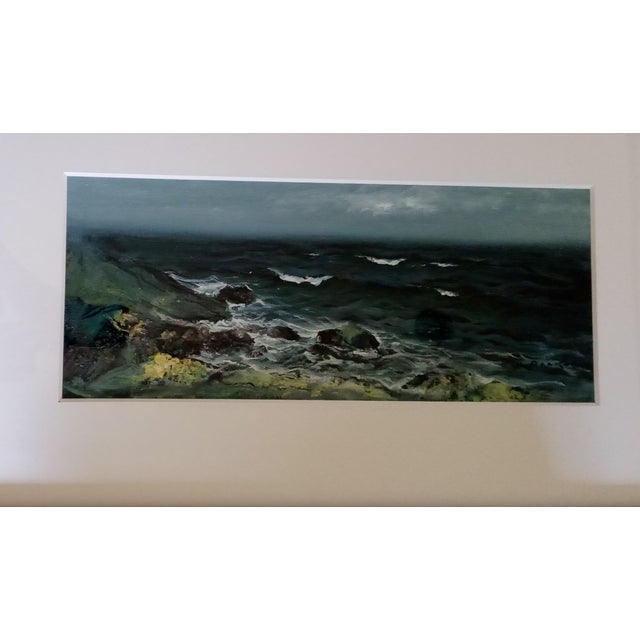Mid-Century Modern Secret Cove Maui, Oil on Panel, Ca 1980 For Sale - Image 3 of 3