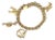 Ladies Heavy 14k Gold Charm Bracelet For Sale