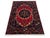 Afghan Balouch rug, hand knotted in Afghanistan from 100% wool. Measuring 4’4” x 6’1”, this striking tribal rug features a...