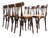 Upholstered Fan Back Bentwood Dining Chairs, 1960s, Set of 6 For Sale
