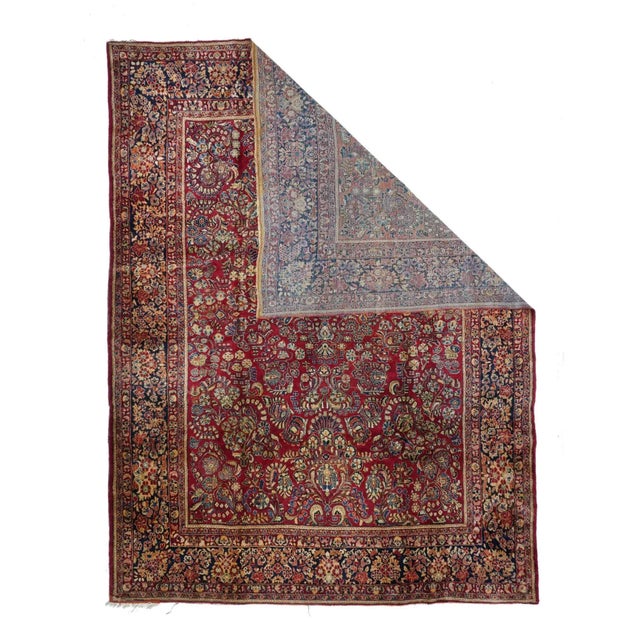 1920s Antique Sarouk Rug 9'1'' x 12'0'' For Sale - Image 5 of 12