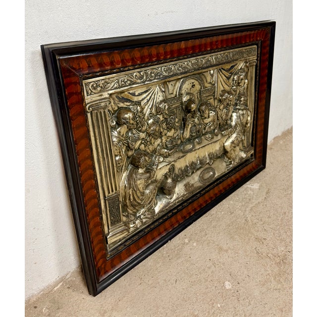 1950s Relief of the Last Supper, Mid-20th Century, Framed For Sale - Image 5 of 10