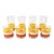 Vintage Orange Mid Century Modern Yellow, White Striped Georges Briard Glasses. - Set of 8 For Sale