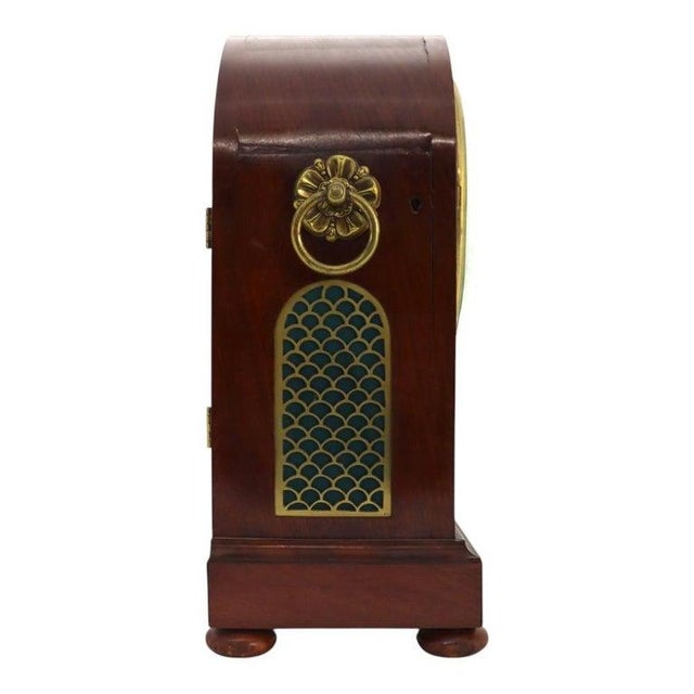 Antique English Frodsham Flame Mahogany Bracket Clock With Shelf C1820 For Sale - Image 15 of 18