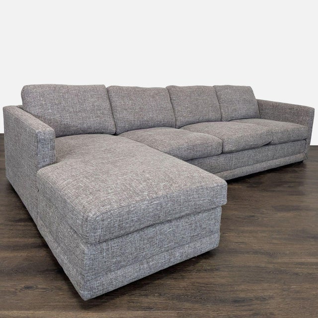 This Maiden Home sectional features a modern design with a spacious chaise on the left side. Upholstered in soft, durable...