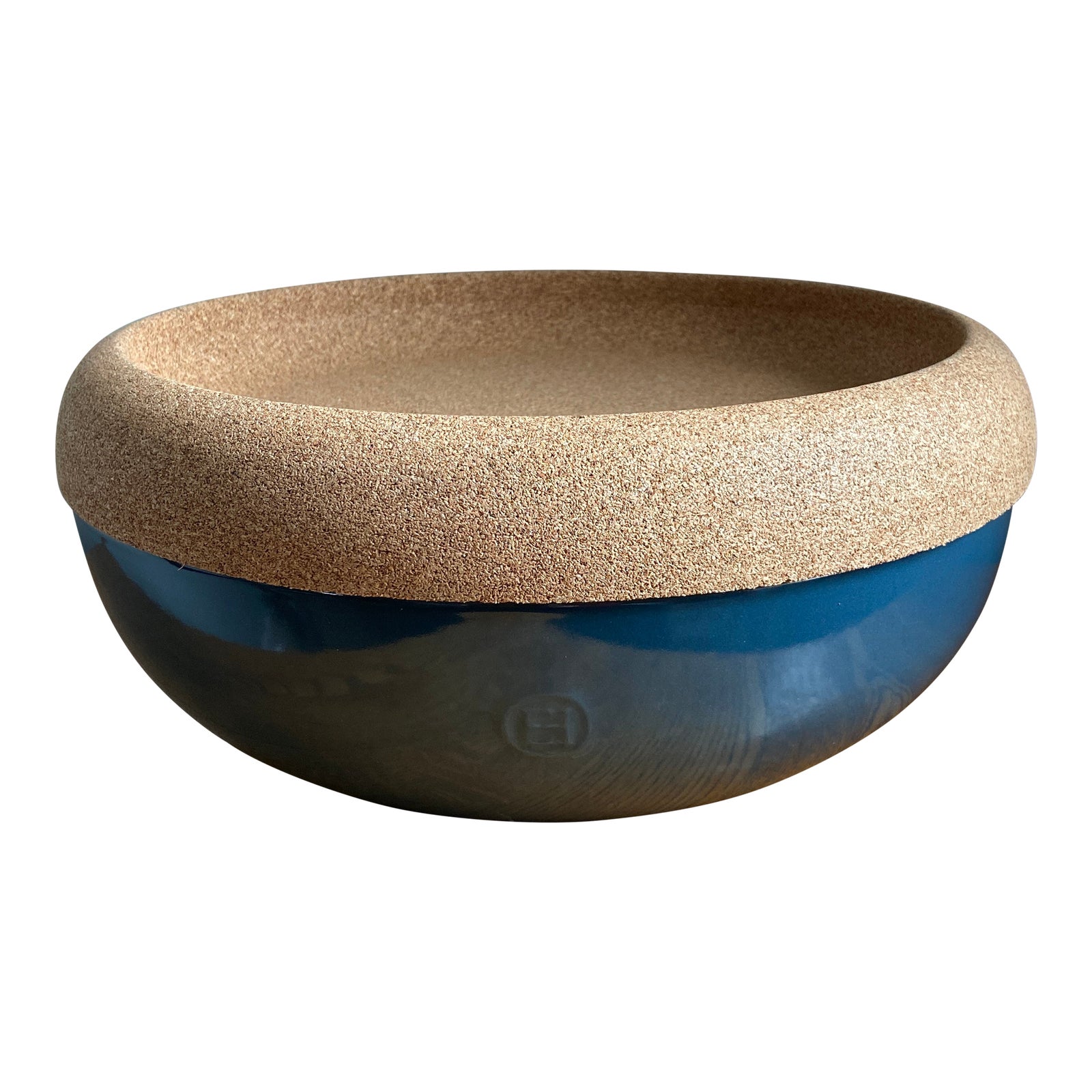 Late 20th Century Emile Henry Dark Blue Ceramic Fruit and Vegetable