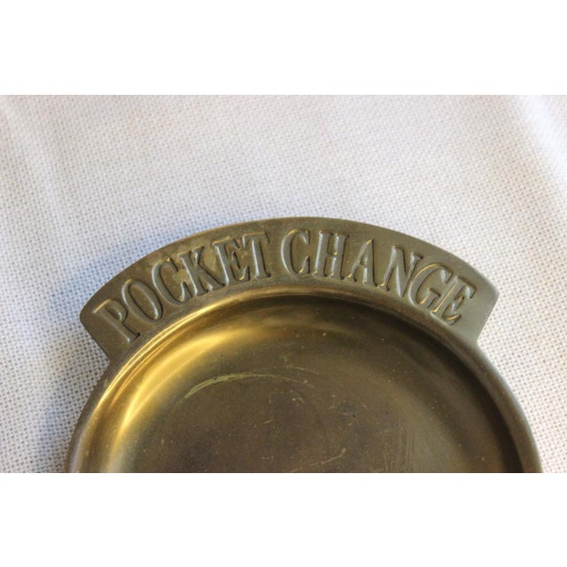 Vintage brass trinket tray / catchall, perfect for adding an elegant vintage touch to your space. Approximately 6" across....