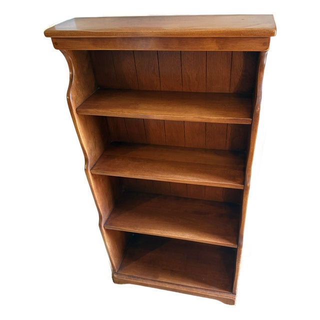 Mid 20th Century Cushman Russet Solid Maple Open Bookcase No. 3-77 Mid-Century For Sale