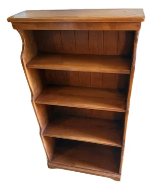Mid 20th Century Cushman Russet Solid Maple Open Bookcase No. 3-77 Mid-Century