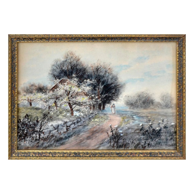 Turn of the Century Figurative Landscape by F. S. Mediary For Sale In Monterey, CA - Image 6 of 6