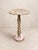Handcrafted Natural Green & Peach Onyx Pedestal Side Table by Zarva Stone For Sale - Image 4 of 10