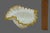 White Vintage Fenton Milk-Glass Crimped Ruffled Amber Yellow Edge Candy Dish Bowl For Sale - Image 8 of 9