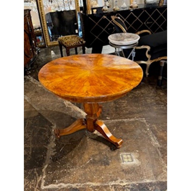 Wood 19th Century Biedermeier Center Table For Sale - Image 7 of 7