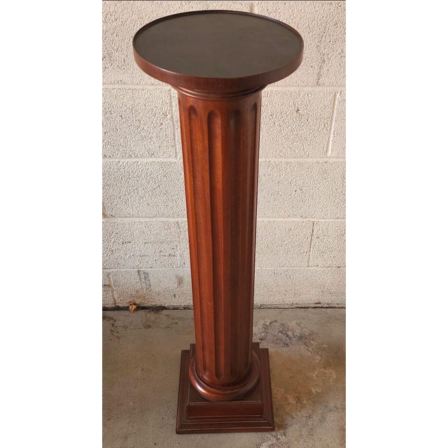 20th Century Mahogany Ionic Order Style Column-Form Pedestal For Sale - Image 4 of 6