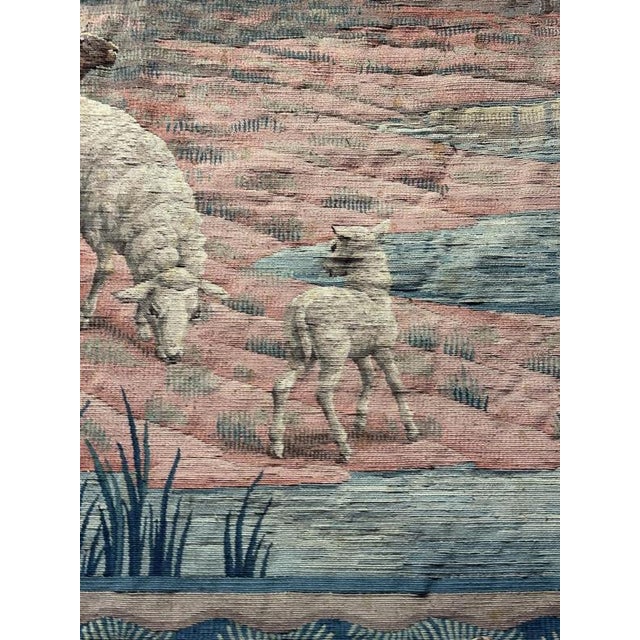 Vintage Handwoven Aubusson Tapestry, 1920s For Sale - Image 17 of 18