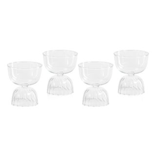 Leighton Glass Compote Bowls, Set of 4 For Sale