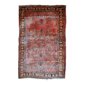 1920s, Handmade Antique Persian Sarouk Rug 4' X 6.8'
