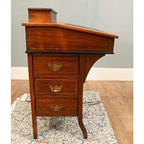 Antique Sheraton Revival Davenport Desk, 1890s For Sale - Image 15 of 18