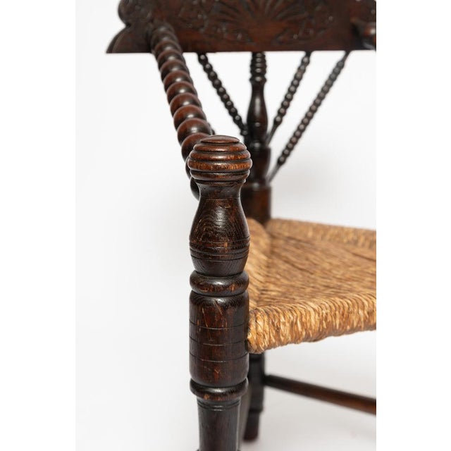 Worpswede Armchair with Original Rush Weave & Pine Wood, 1925 For Sale - Image 17 of 18