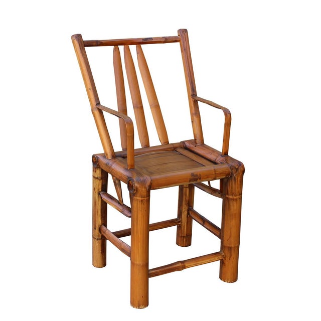 Traditional Chinese Zen Style Bamboo Reclining Chair Chairish