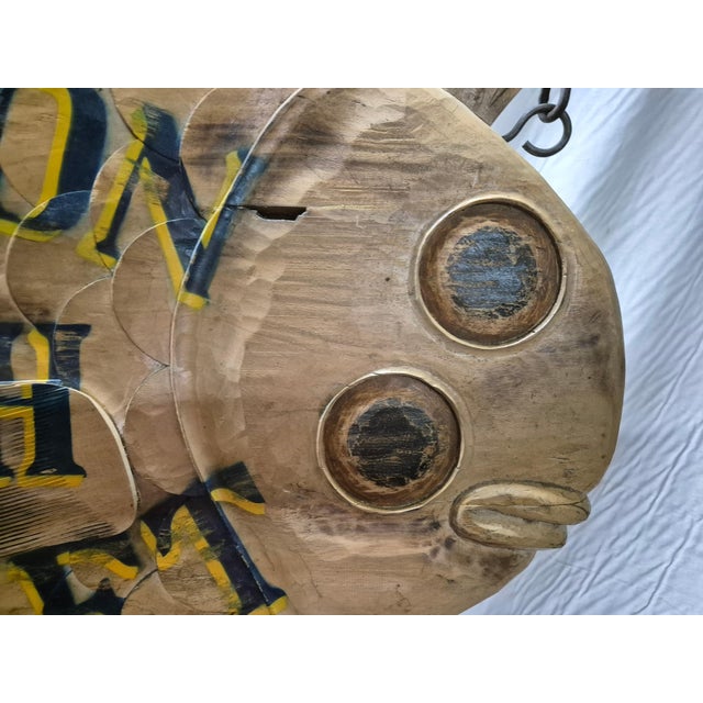 Wood Boston Fish Market Trade Sign For Sale - Image 7 of 12