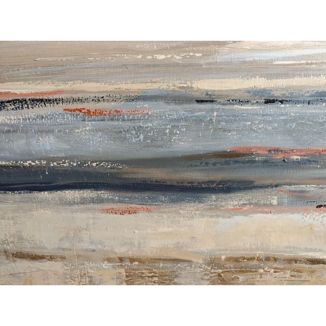 2020s Between Horizons Is an Original Contemporary Abstract Landscape Painted in Oil on Canvas by French Artist Sophie Dumont. For Sale - Image 5 of 9