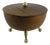 Mid-Century Sculptural Teak and Brass Lidded Bowl from Ståko, Sweden, 1950s-1960s For Sale