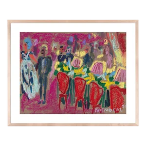 Cabaret IV by Happy Menocal in Natural Frame, Medium Art Print